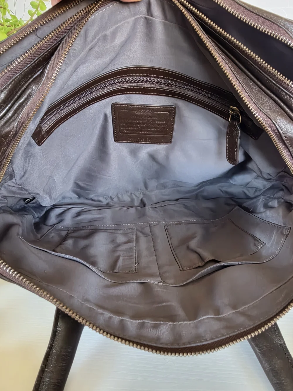Coach Dark Brown Leather Briefcase